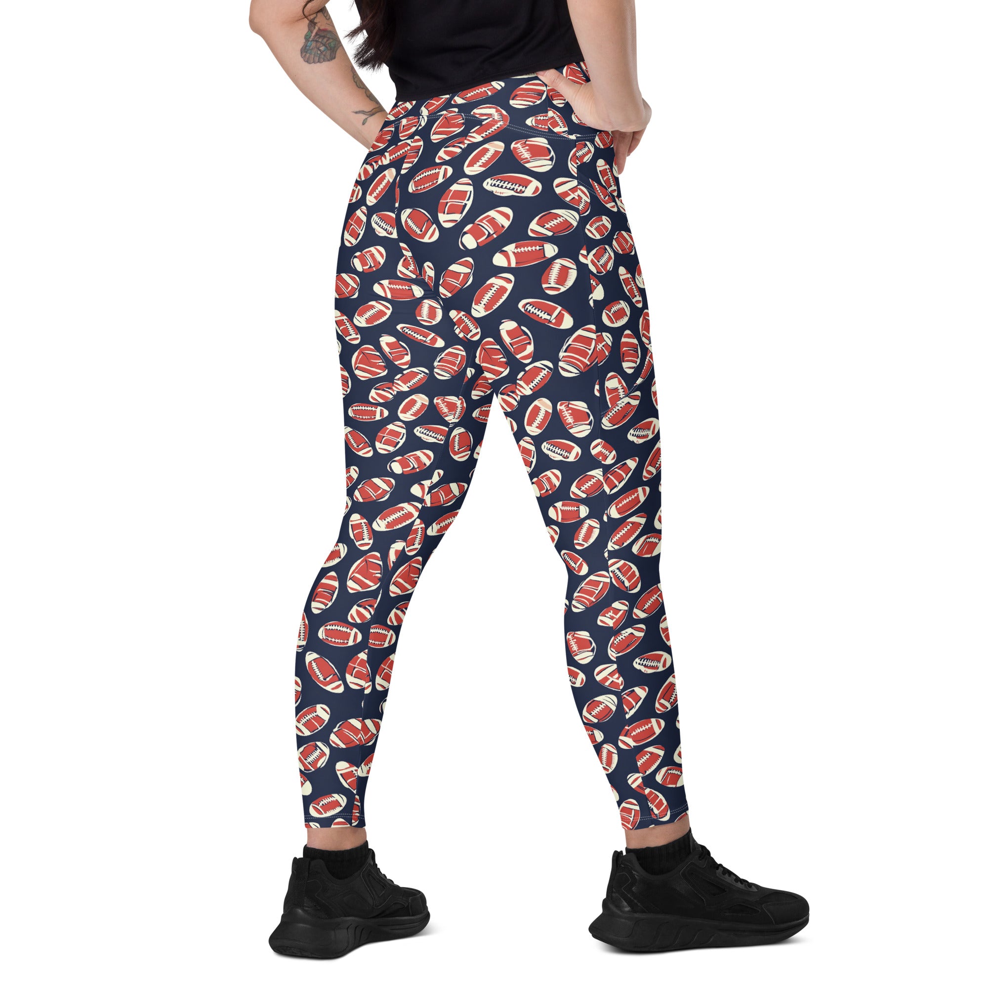 Football | Eco-Friendly | Crossover Leggings | TeeandTurtle | Sustainable