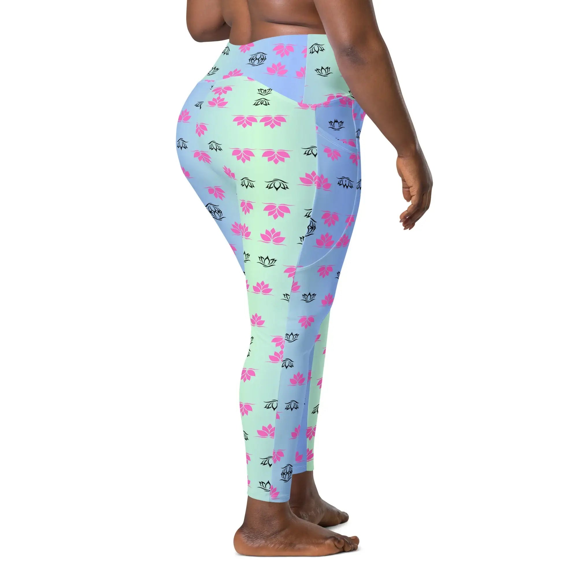 Lotus Gradiant | Eco-Friendly | Crossover Leggings | TeeandTurtle | Sustainable