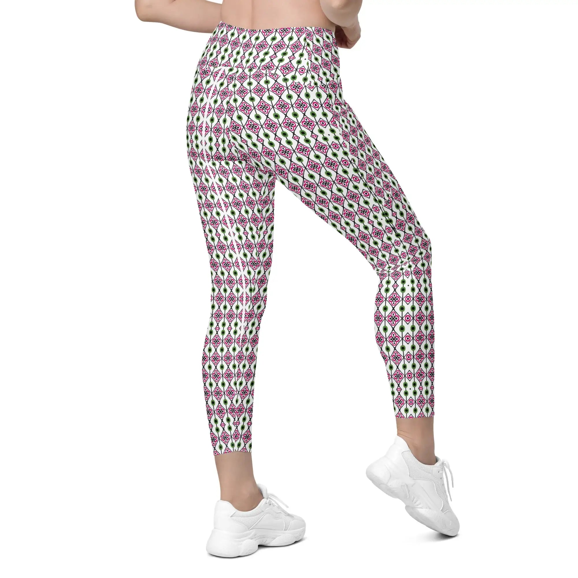 Green Diamonds | Eco-Friendly | Crossover Leggings | TeeandTurtle | Sustainable