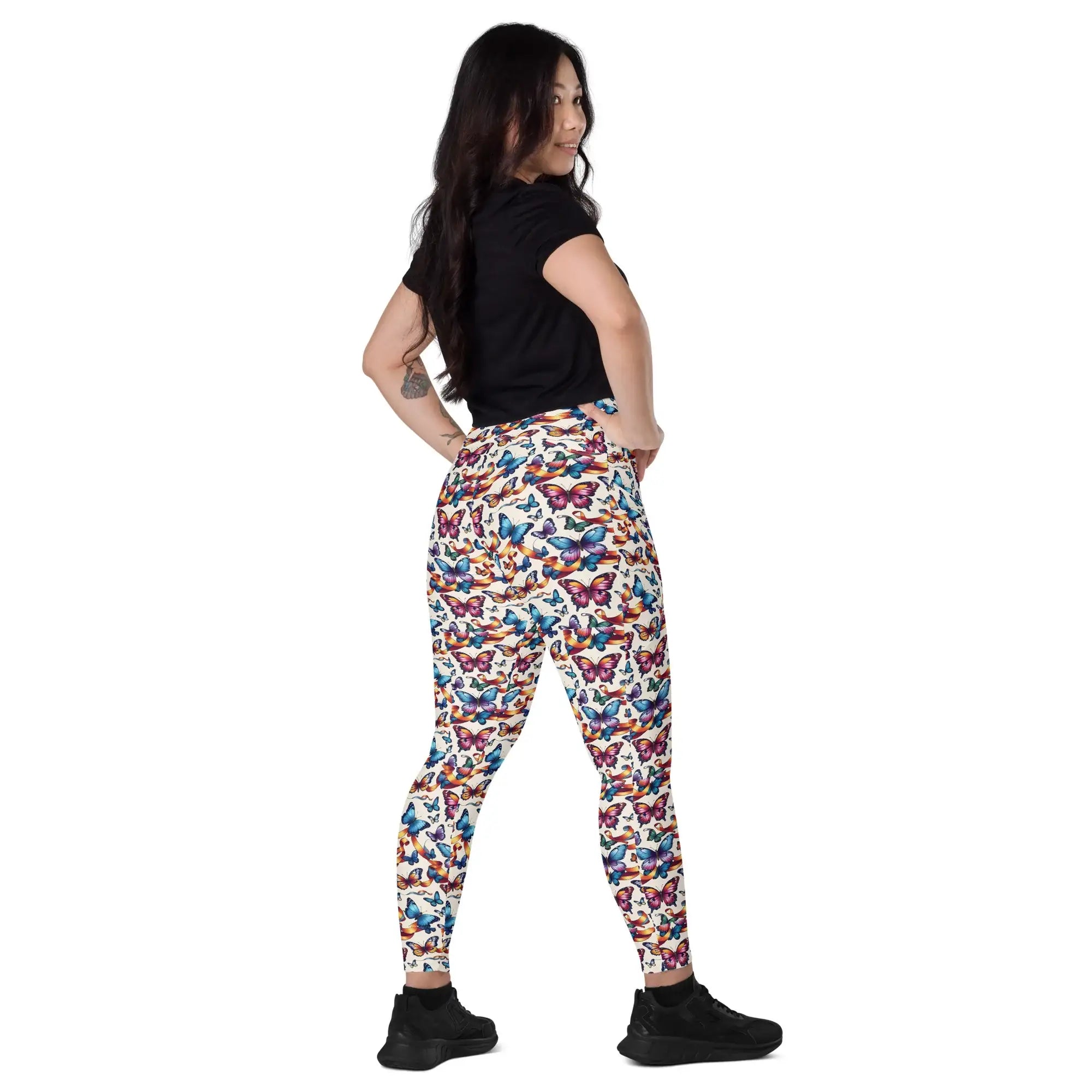 Butterfly Party | Eco-Friendly | Crossover Leggings | TeeandTurtle | Sustainable