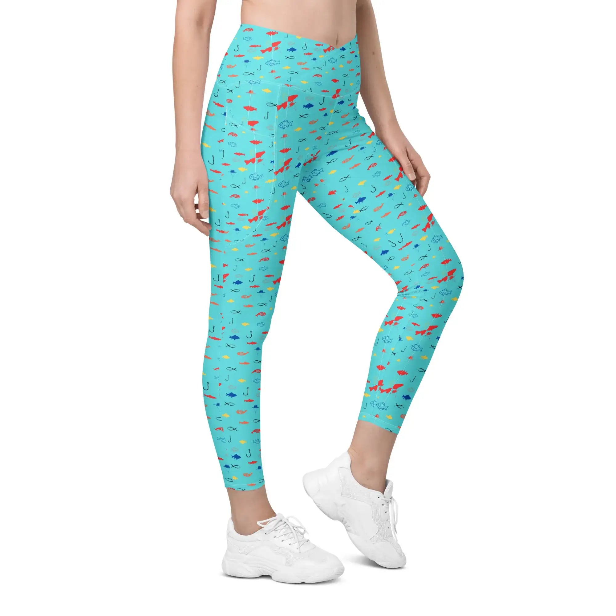 Fish Fiesta 2 | Eco-Friendly | Crossover Leggings | TeeandTurtle | Sustainable