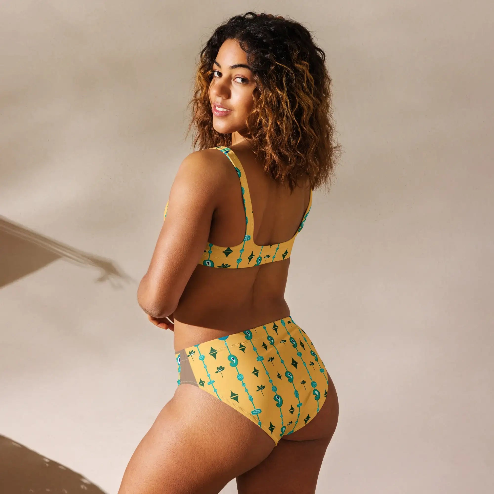 Blue Mangos | Eco-Friendly | High-waisted Bikini | TeeandTurtle | Sustainable