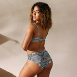 Black Aztek | Eco-Friendly | High-waisted Bikini | TeeandTurtle | Sustainable