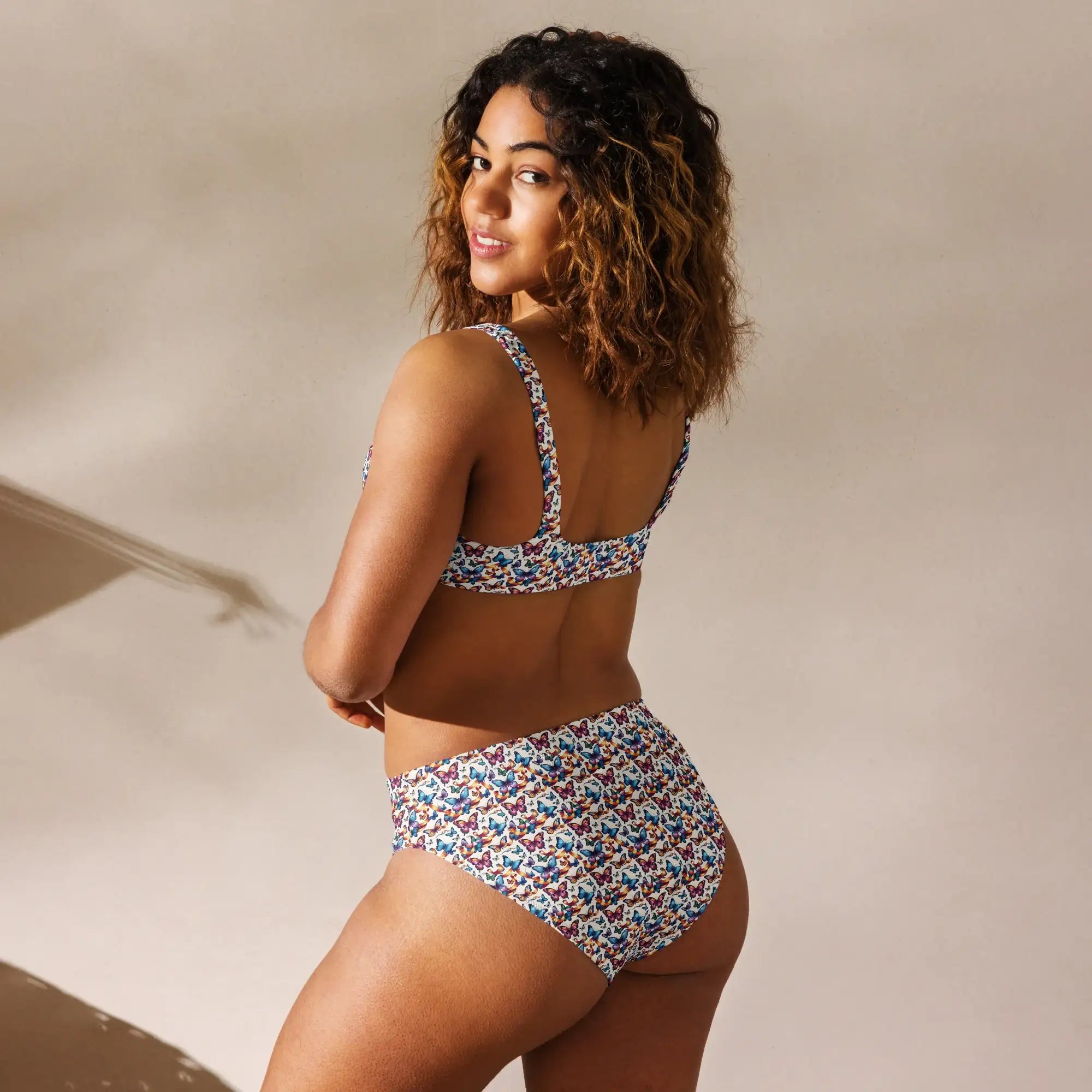 Butterfly Party | Eco-Friendly | High-waisted Bikini | TeeandTurtle | Sustainable