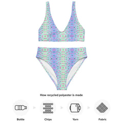 Lotus Gradiant | Eco-Friendly | High-waisted Bikini | TeeandTurtle | Sustainable
