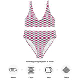 Strawberry | Eco-Friendly | High-waisted Bikini | TeeandTurtle | Sustainable