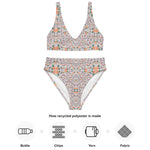 Floral Vines | Eco-Friendly | High-waisted Bikini | TeeandTurtle | Sustainable