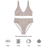 Floral Vines | Eco-Friendly | High-waisted Bikini | TeeandTurtle | Sustainable