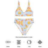 Bright Floral | Eco-Friendly | High-waisted Bikini | TeeandTurtle | Sustainable