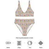 Butterflies | Eco-Friendly | High-waisted Bikini | TeeandTurtle | Sustainable