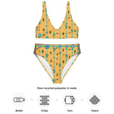 Blue Mangos | Eco-Friendly | High-waisted Bikini | TeeandTurtle | Sustainable