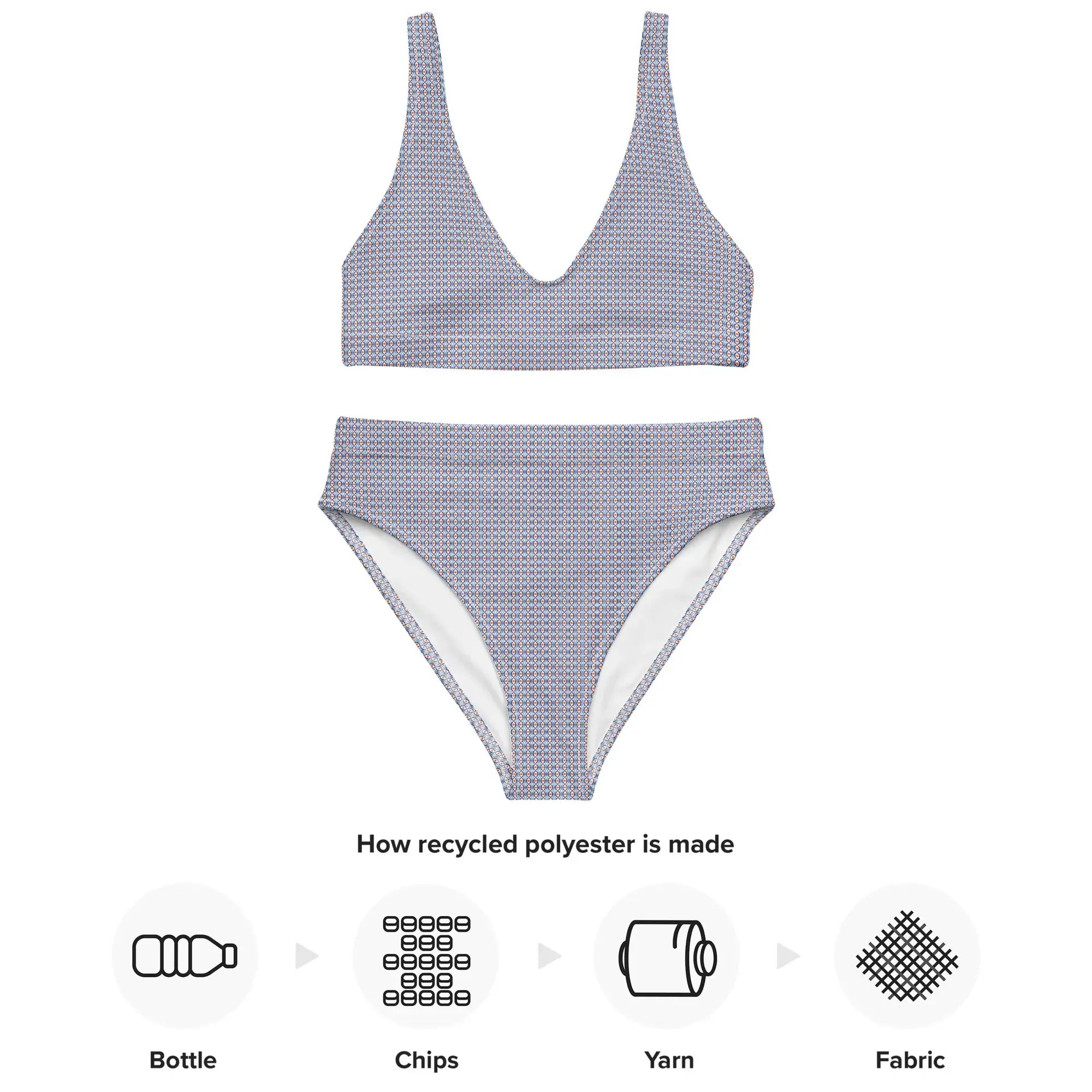 Bright Eye | Eco-Friendly | High-waisted Bikini | TeeandTurtle | Sustainable