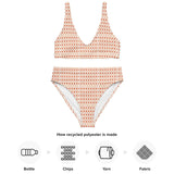 Orange Batik | Eco-Friendly | High-waisted Bikini | TeeandTurtle | Sustainable