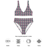 Geometrical | Eco-Friendly | High-waisted Bikini | TeeandTurtle | Sustainable