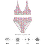 Waves of Flowers | Eco-Friendly | High-waisted Bikini | TeeandTurtle | Sustainable
