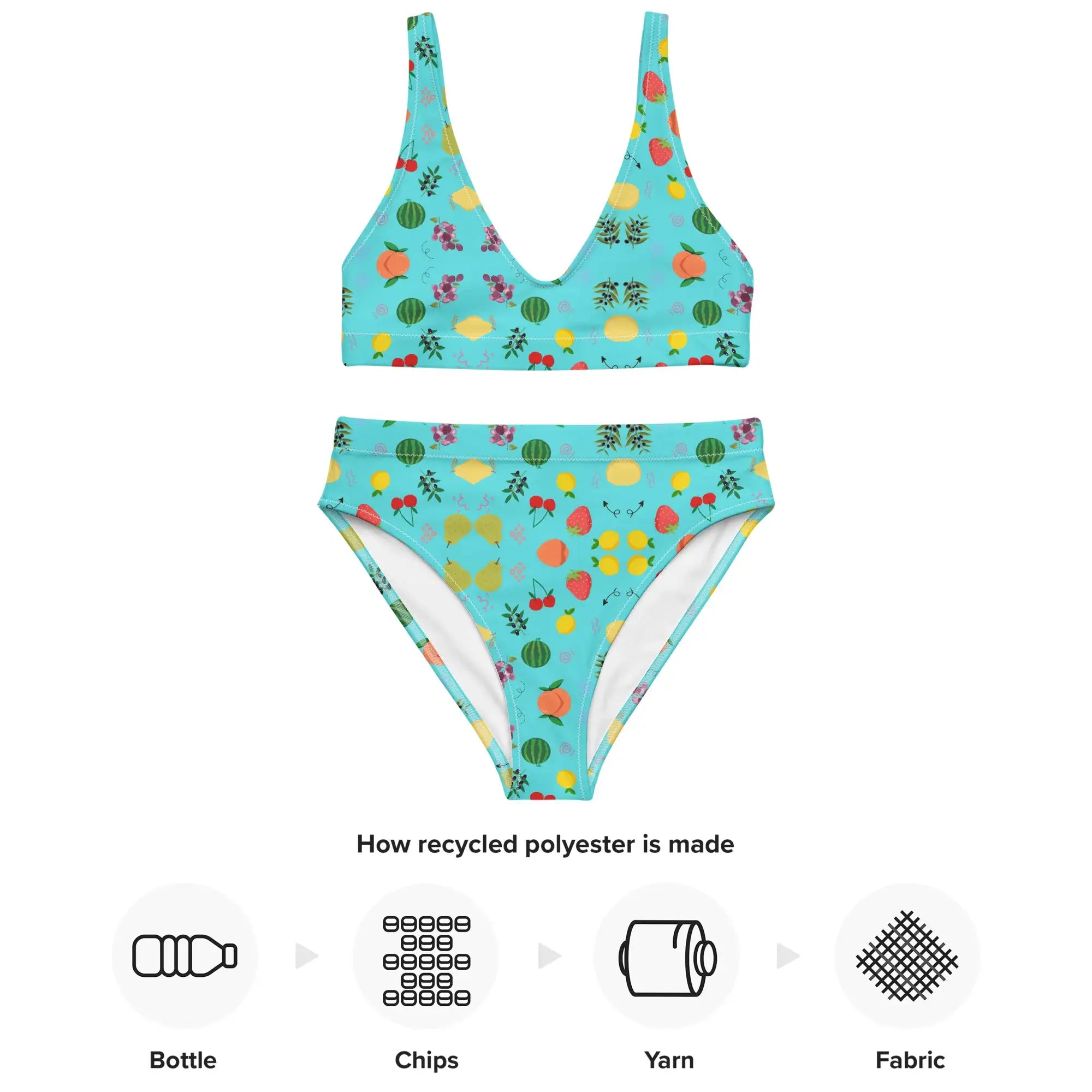 Summer Symphony 2 | Eco-Friendly | High-waisted Bikini | TeeandTurtle | Sustainable