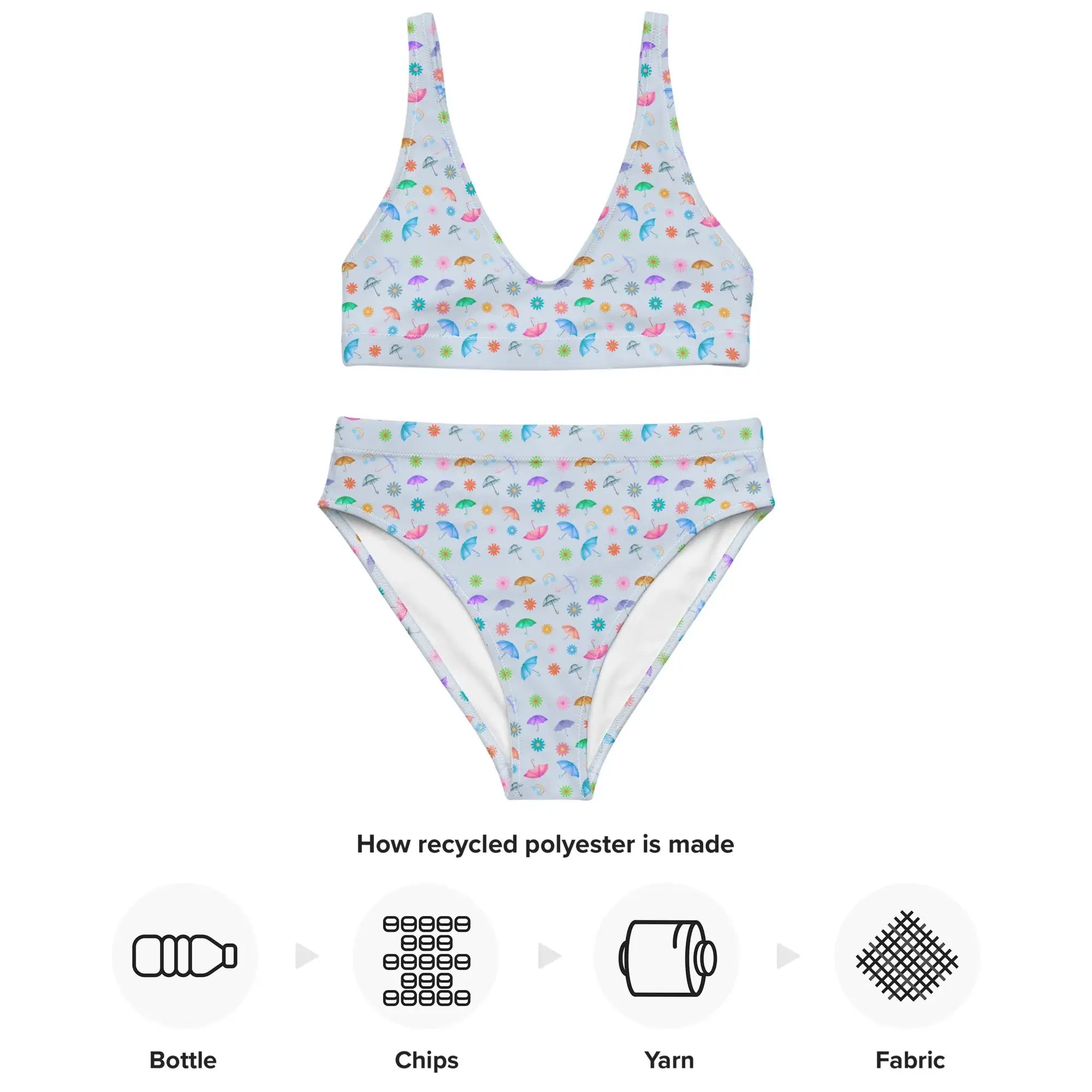 Flying Umbrella | Eco-Friendly | High-waisted Bikini | TeeandTurtle | Sustainable