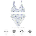 Blue Drops | Eco-Friendly | High-waisted Bikini | TeeandTurtle | Sustainable