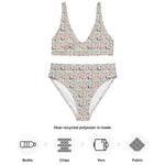 Birds Garden | Eco-Friendly | High-waisted Bikini | TeeandTurtle | Sustainable