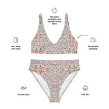 Floral Vines | Eco-Friendly | High-waisted Bikini | TeeandTurtle | Sustainable