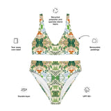 Boho Floral | Eco-Friendly | High-waisted Bikini | TeeandTurtle | Sustainable