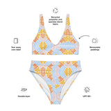 Bright Floral | Eco-Friendly | High-waisted Bikini | TeeandTurtle | Sustainable