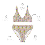 Butterflies | Eco-Friendly | High-waisted Bikini | TeeandTurtle | Sustainable