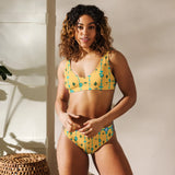 Blue Mangos | Eco-Friendly | High-waisted Bikini | TeeandTurtle | Sustainable