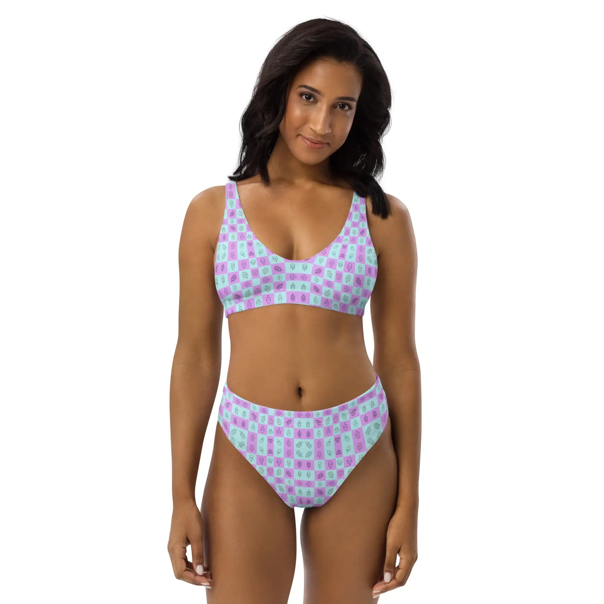 Popsicle | Eco-Friendly | High-waisted Bikini | TeeandTurtle | Sustainable