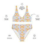 Florosent Bright Flowers | Eco-Friendly | High-waisted Bikini | TeeandTurtle | Sustainable