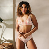Orange Batik | Eco-Friendly | High-waisted Bikini | TeeandTurtle | Sustainable