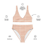 Orange Batik | Eco-Friendly | High-waisted Bikini | TeeandTurtle | Sustainable