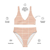 Orange Batik | Eco-Friendly | High-waisted Bikini | TeeandTurtle | Sustainable