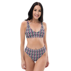 Geometrical | Eco-Friendly | High-waisted Bikini | TeeandTurtle | Sustainable