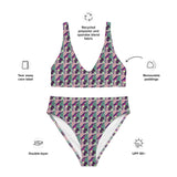 Geometrical | Eco-Friendly | High-waisted Bikini | TeeandTurtle | Sustainable