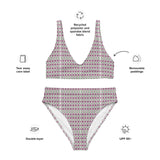Green Diamonds | Eco-Friendly | High-waisted Bikini | TeeandTurtle | Sustainable