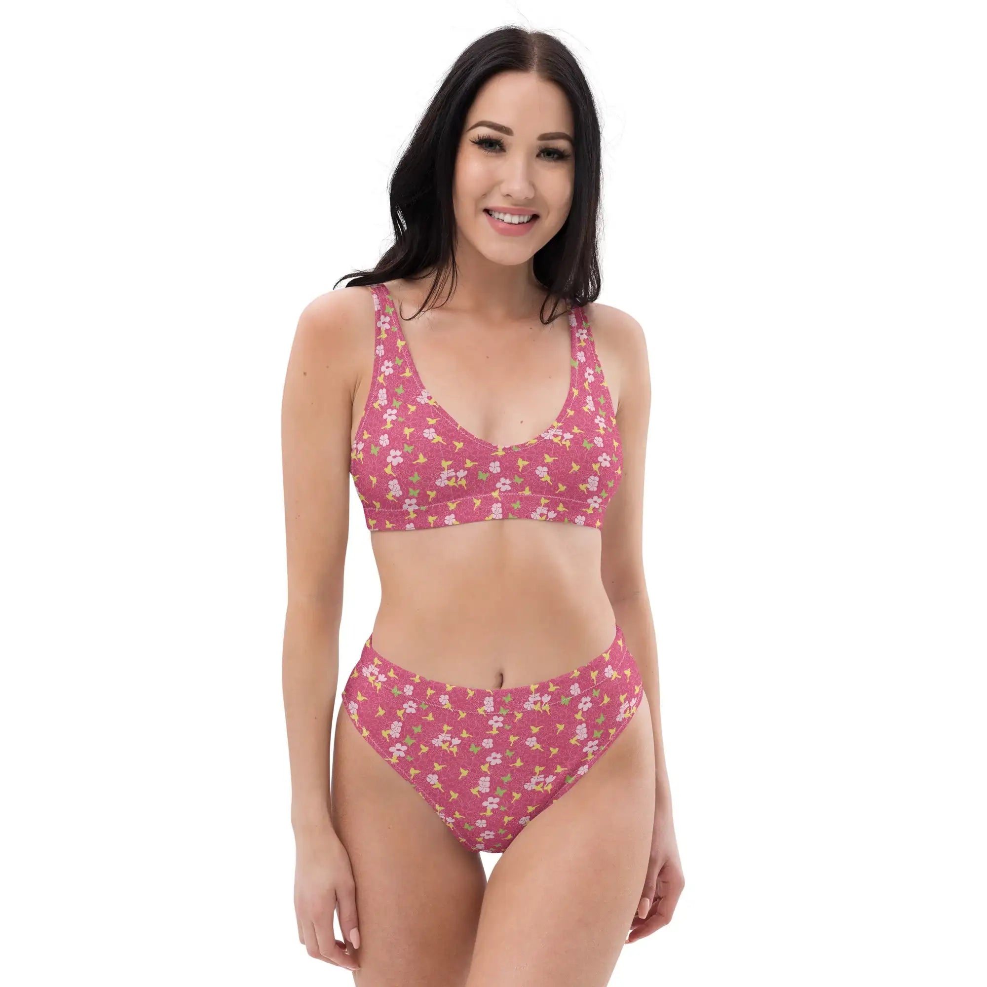 Morning Birds | Eco-Friendly | High-waisted Bikini | TeeandTurtle | Sustainable