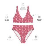 Morning Birds | Eco-Friendly | High-waisted Bikini | TeeandTurtle | Sustainable
