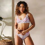 Waves of Flowers | Eco-Friendly | High-waisted Bikini | TeeandTurtle | Sustainable