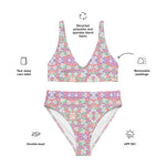 Waves of Flowers | Eco-Friendly | High-waisted Bikini | TeeandTurtle | Sustainable