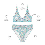 Winter Leaves | Eco-Friendly | High-waisted Bikini | TeeandTurtle | Sustainable