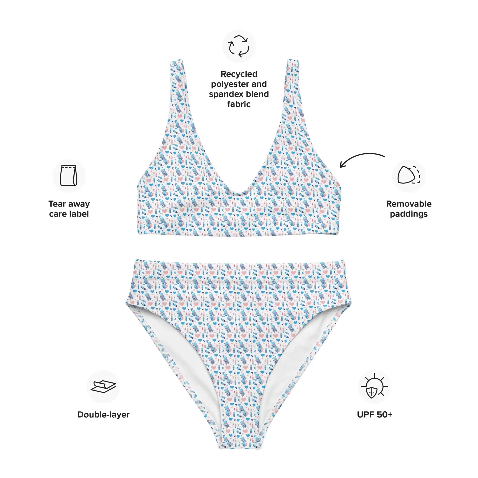 Glamour | Eco-Friendly | High-waisted Bikini | TeeandTurtle | Sustainable