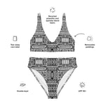 Black Aztek | Eco-Friendly | High-waisted Bikini | TeeandTurtle | Sustainable