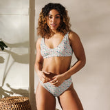 Birds Garden | Eco-Friendly | High-waisted Bikini | TeeandTurtle | Sustainable