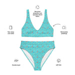 Fish Fiesta 2 | Eco-Friendly | High-waisted Bikini | TeeandTurtle | Sustainable