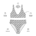 Black Garden | Eco-Friendly | High-waisted Bikini | TeeandTurtle | Sustainable