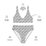 Black Garden | Eco-Friendly | High-waisted Bikini | TeeandTurtle | Sustainable