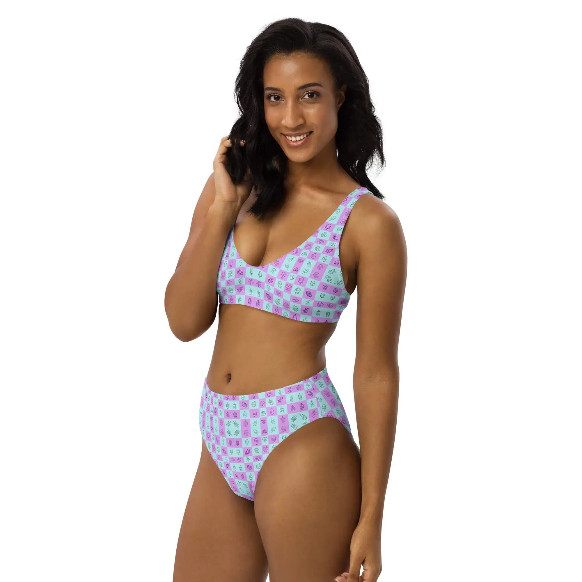 Popsicle | Eco-Friendly | High-waisted Bikini | TeeandTurtle | Sustainable