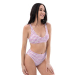 Pink Feather | Eco-Friendly | High-waisted Bikini | TeeandTurtle | Sustainable