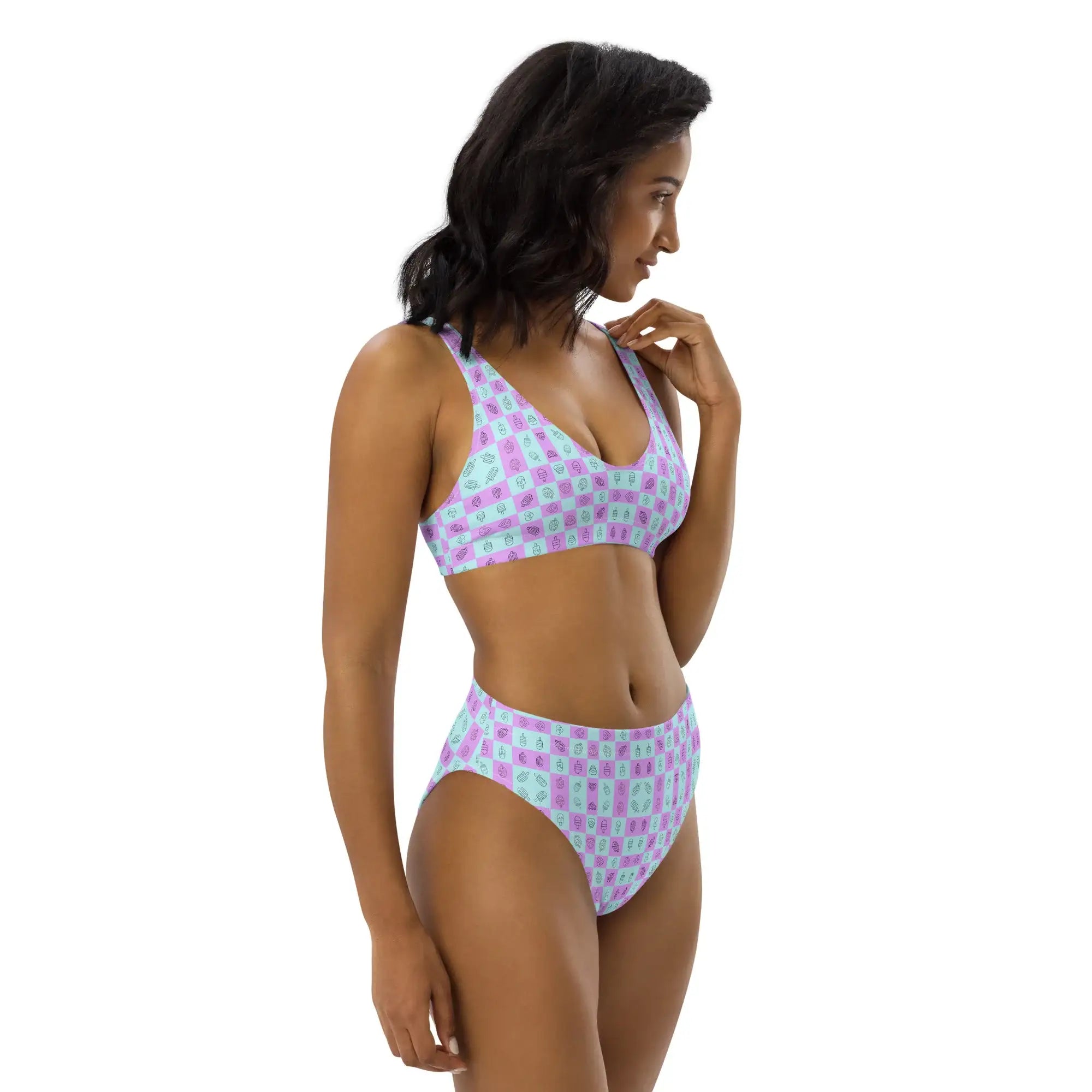 Popsicle | Eco-Friendly | High-waisted Bikini | TeeandTurtle | Sustainable